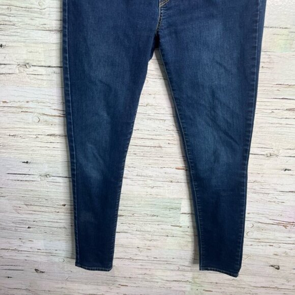 Levis 721 High Rise Skinny Womens Jeans Size 27 Blue Denim Stretch - Picture 2 of 8